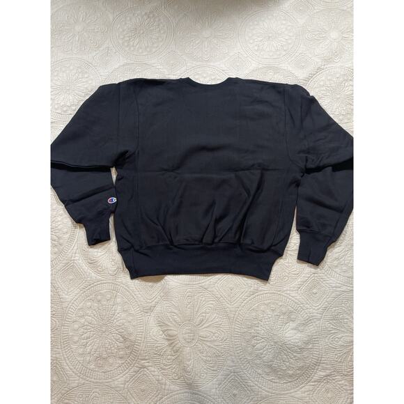 NEW Champion Reverse Weave Crewneck Sweatshirt Spellout Mens Medium Black NWT - Picture 6 of 6